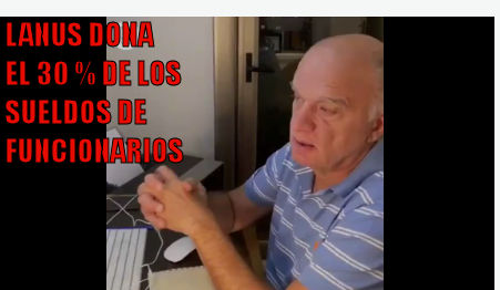 LANUS DONA EL 30 {688a8ce96c256f08401d8e2f5c8db48dc2792b622bdd2a5bb1e6509fa5d7b8e2} DE LOS SUELDOS DE LOS FUNCIONARIOS