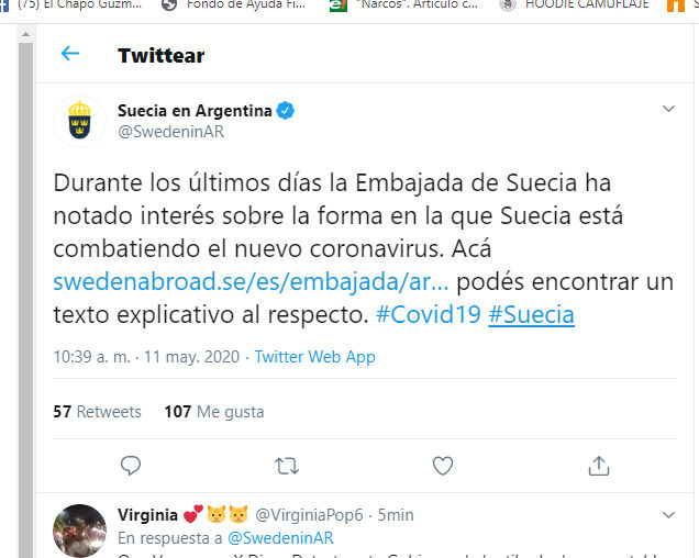 Insultar a un país gratuitamente : “Diplomáticamente Suecia el contesta a la Argentina”