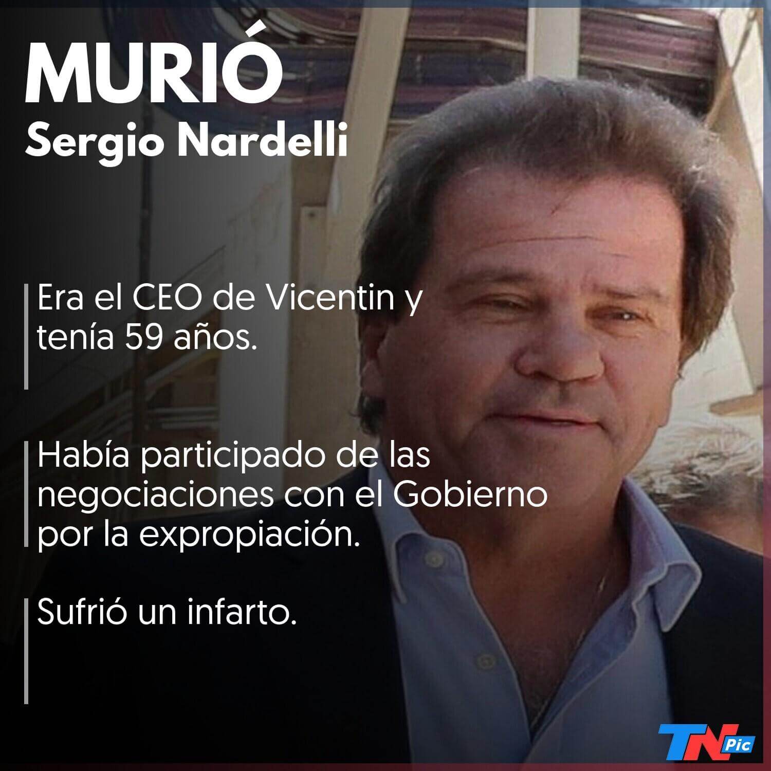 Murió Sergio Nardelli, CEO de Vicentin