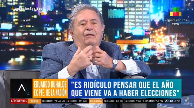 “Según Duhalde no habrá elecciones el año que viene y podría haber un golpe “