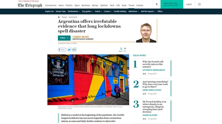 La prensa europea afirma que la extensa cuarentena argentina es un desastre