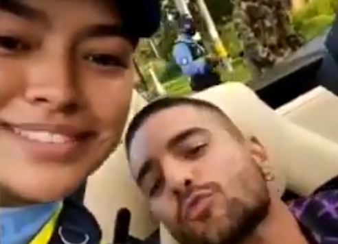 Maluma fue detenido por una policía y terminaron grabando un VIDEO juntos