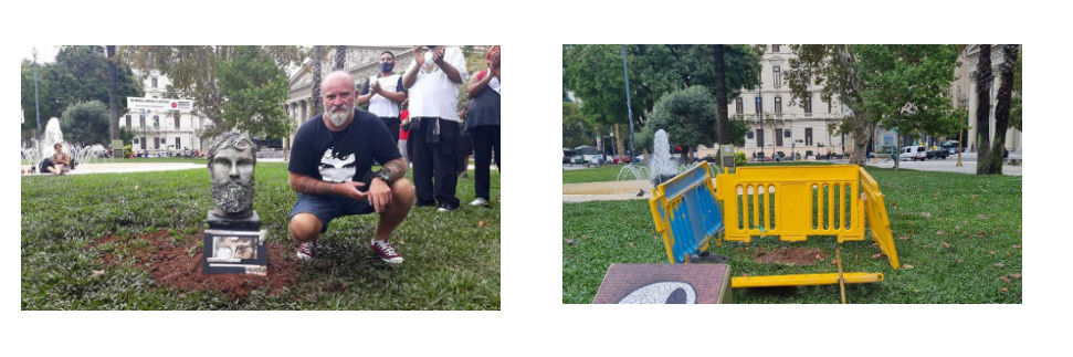 SACAN LA ESTATUA DE MALDONADO