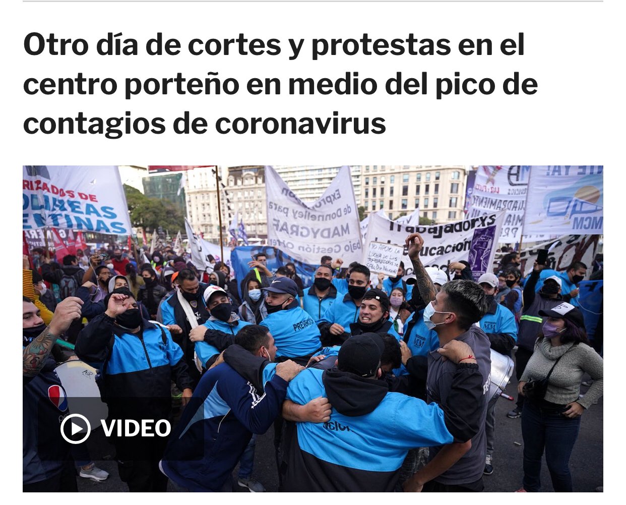 Para que no movilicen vacunaran a 70 mil piqueteros (comedores)