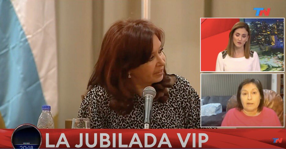 100 millones de pesos de Jubilación para CFK