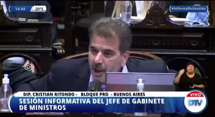Ritondo contundente y durísimo contra el Jefe de Gabinete: Uds. están haciendo mierda la Argentina
