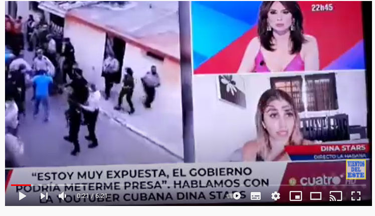 La dictadura cubana se llevó presa a la influencer Dina Stars en plena entrevista con un canal español