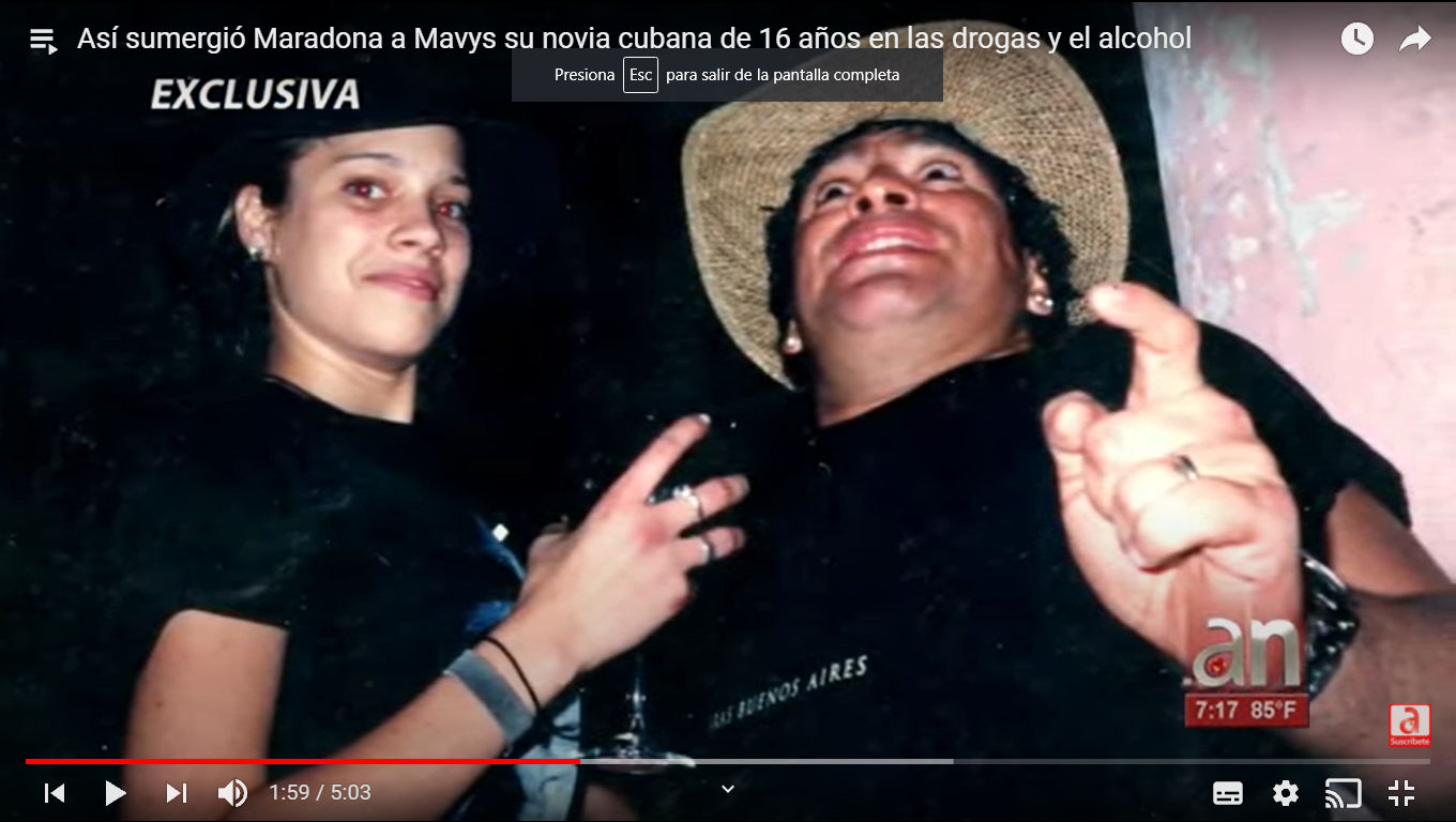Parte 2 : Así sumergió en las drogas a la novia de 16 años Maradona