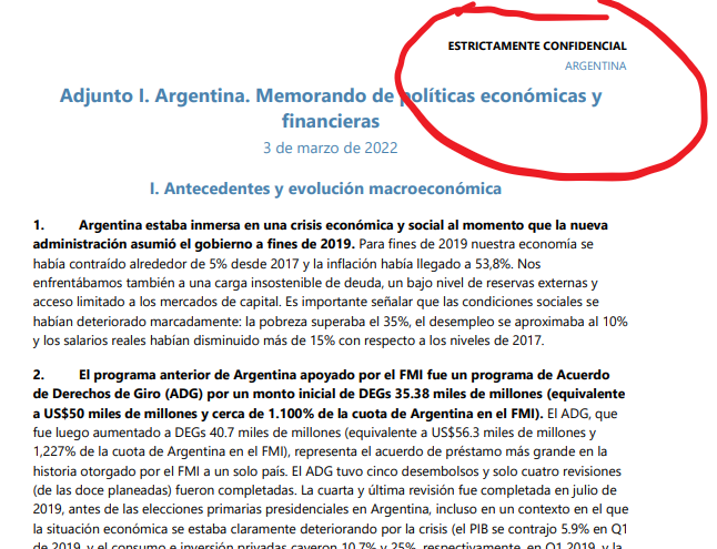 EXCLUSVO: EL ACUERDO CON EL FMI QUE ENVIO EL GOBIERNO A DIPUTADOS- INCLUIMOS LA PARTE SECRETA