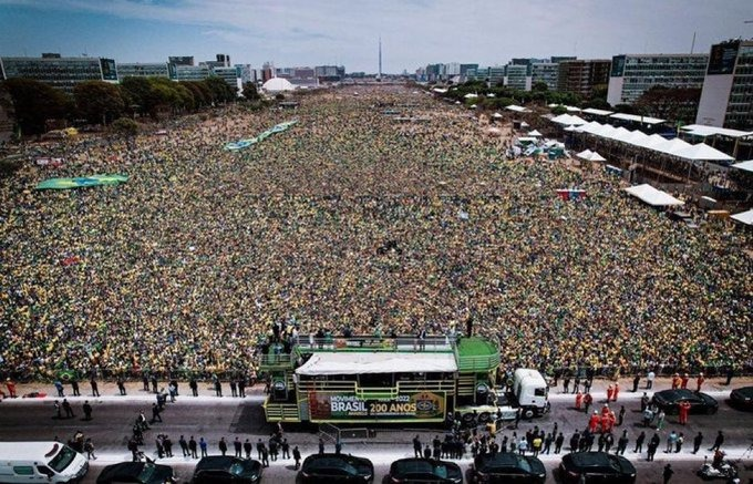 Bolsonaro convocó a más de un millón de personas en Brasilia