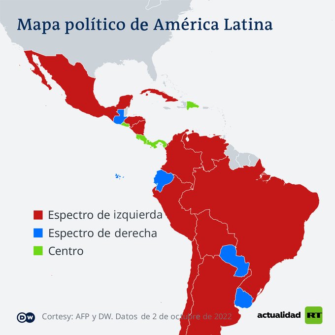 Así queda todo América latina en rojo