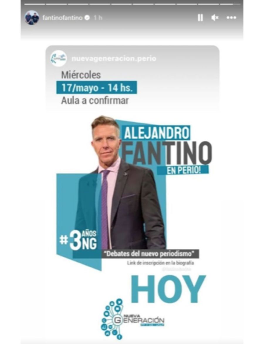La Facultad de Periodismo repudia la presencia de Alejandro Fantino en nuestra institución… La misma que premio a Chávez y aceptaba sobornos de los Iraníes