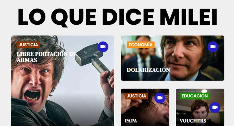 Crearon una pagina para defenestrar a Milei y mostrar sus verdadera intenciones y contradicciones