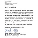 Una dictadura menos , cuando haya libertad puede volver el sr Embajador de Nicaragua